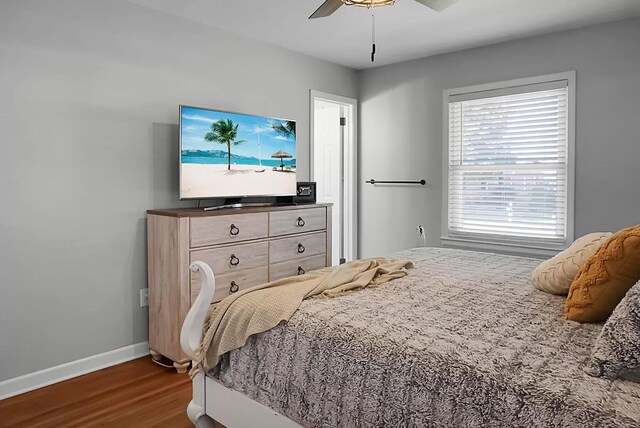 1113 Smithfield Pl, Hanahan, SC 29410 - bedroom featuring baseboards, ceiling fan, and dark wood finished floors