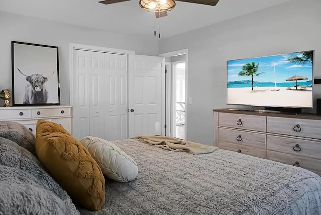 1113 Smithfield Pl, Hanahan, SC 29410 - bedroom featuring a closet and a ceiling fan