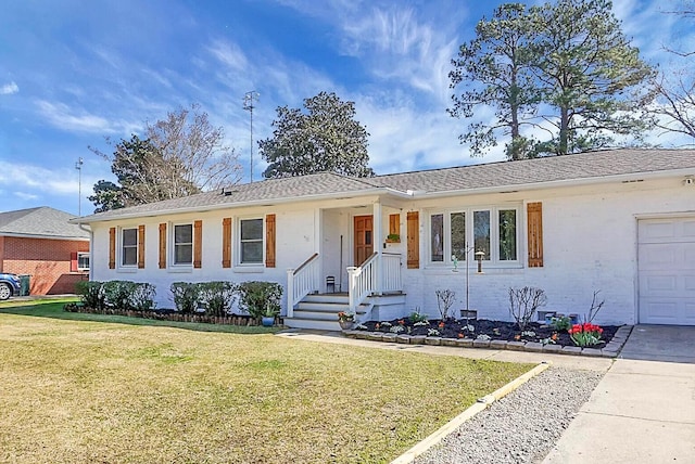 1113 Smithfield Pl, Hanahan, SC 29410 - ranch-style house with a front lawn, a shingled roof, and an attached garage