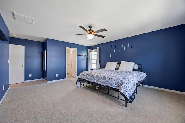 707 Redbud Ln, Summerville, SC 29486 - carpeted bedroom featuring baseboards, ceiling fan, and visible vents