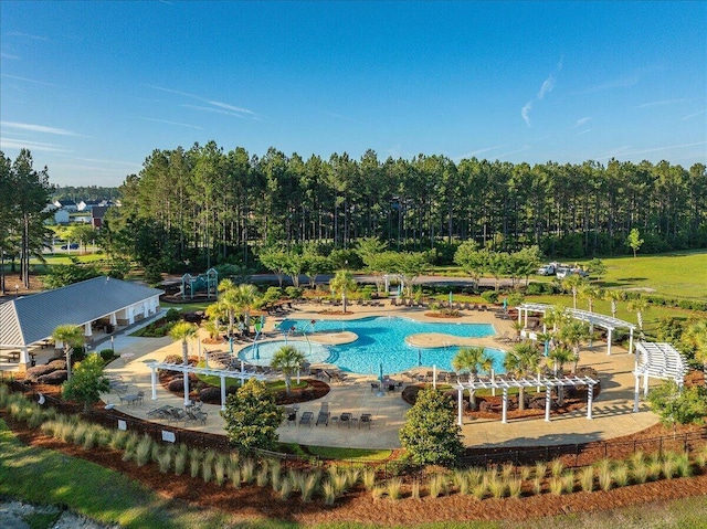 707 Redbud Ln, Summerville, SC 29486 - pool featuring a pergola