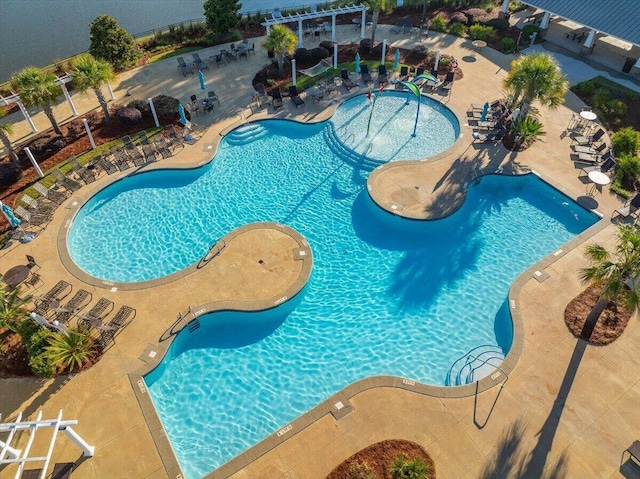 707 Redbud Ln, Summerville, SC 29486 - pool with a pergola and a patio
