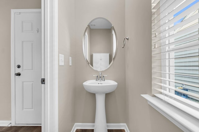 5138 Preserve Blvd, Ladson, SC 29456 - bathroom featuring baseboards and wood finished floors