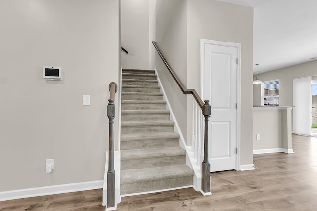 5138 Preserve Blvd, Ladson, SC 29456 - stairs featuring wood finished floors and baseboards