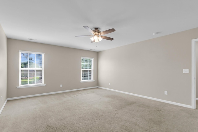 5138 Preserve Blvd, Ladson, SC 29456 - unfurnished room with ceiling fan, light carpet, and baseboards