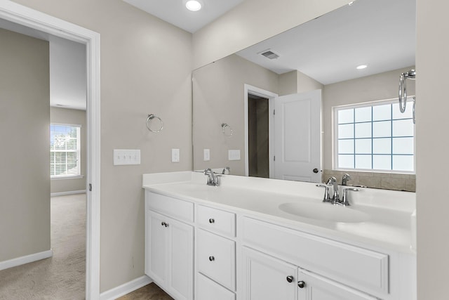 5138 Preserve Blvd, Ladson, SC 29456 - full bathroom featuring double vanity, baseboards, and recessed lighting