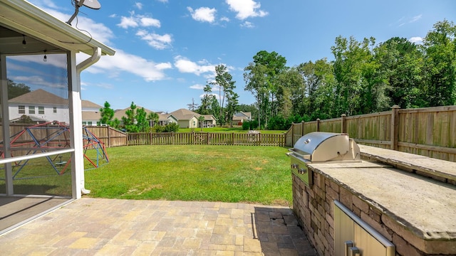 5138 Preserve Blvd, Ladson, SC 29456 - view of yard featuring a patio, area for grilling, and a residential view