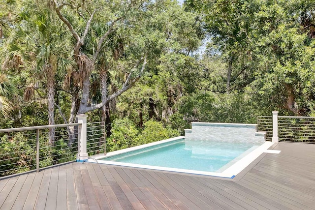 view of swimming pool with a swimming pool