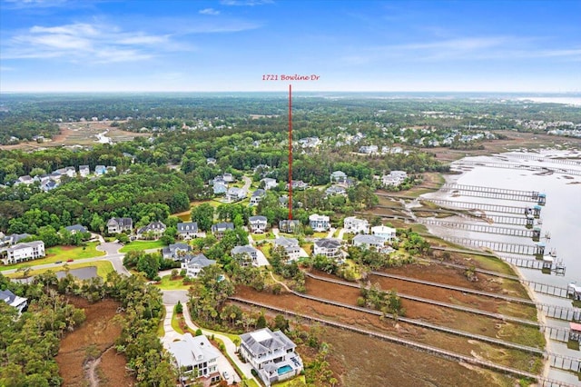 aerial view of residential area