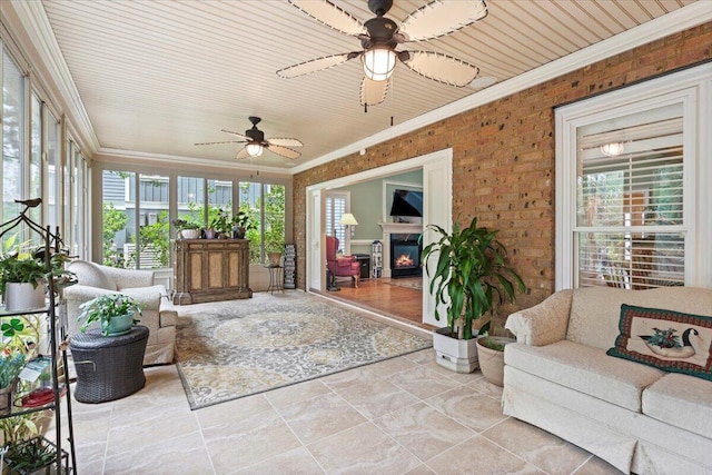 view of sunroom / solarium