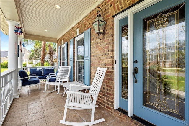 view of patio / terrace with covered porch