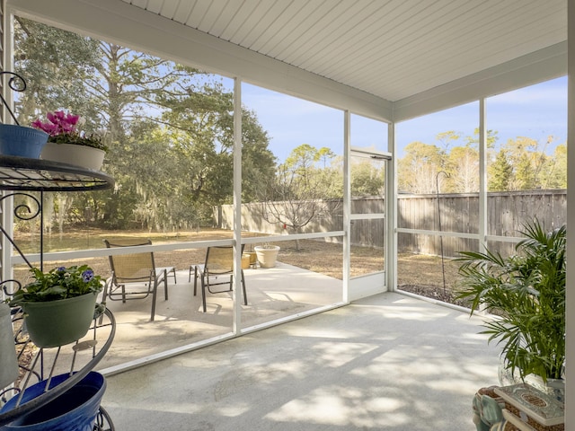 view of sunroom / solarium