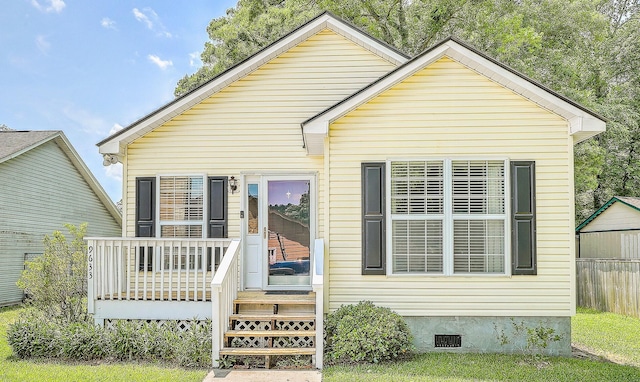 view of bungalow