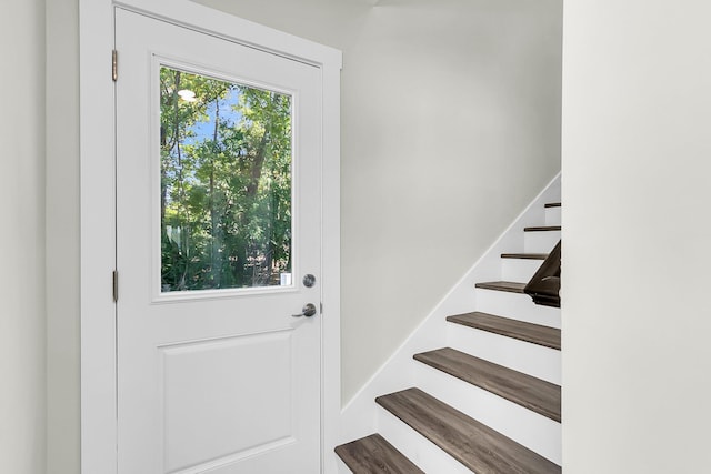 2711 Henry St, North Charleston, SC 29405 - doorway to outside featuring stairway