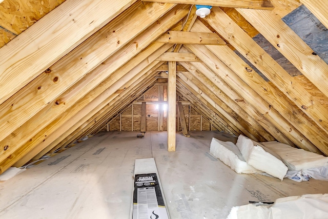 view of attic