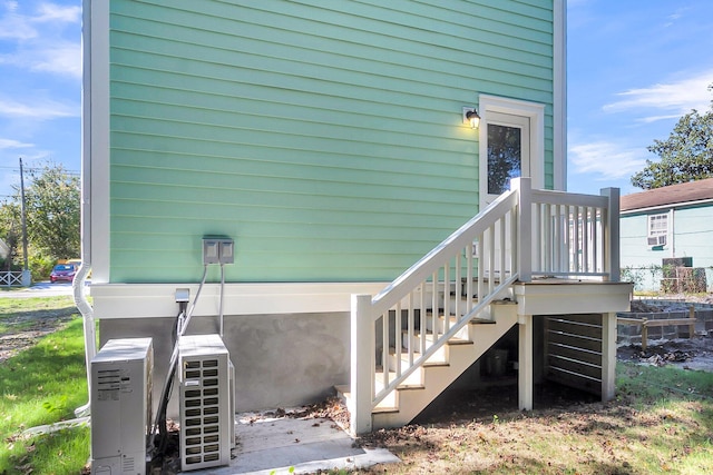 view of home's exterior featuring ac unit