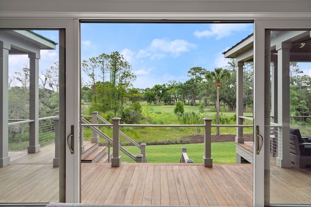 unfurnished sunroom featuring plenty of natural light