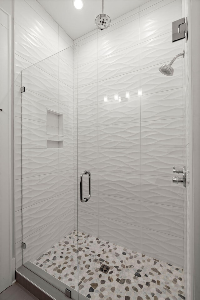 bathroom featuring walk in shower