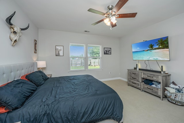 513 Abigail St, Moncks Corner, SC 29461 - bedroom with carpet flooring, visible vents, baseboards, and ceiling fan