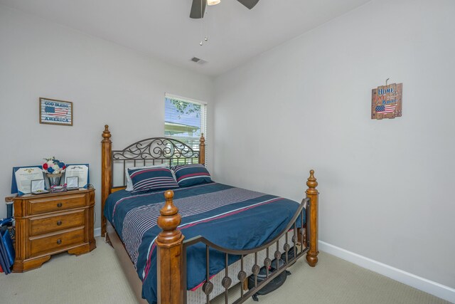 513 Abigail St, Moncks Corner, SC 29461 - carpeted bedroom with ceiling fan, baseboards, and visible vents