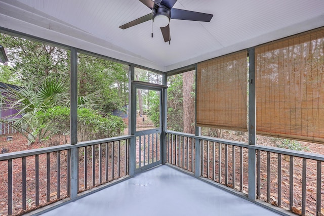 1115 Shadow Lake Cir, Mount Pleasant, SC 29464 - unfurnished sunroom with a ceiling fan