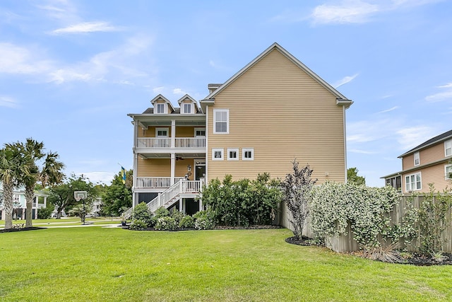 rear view of house with stairs