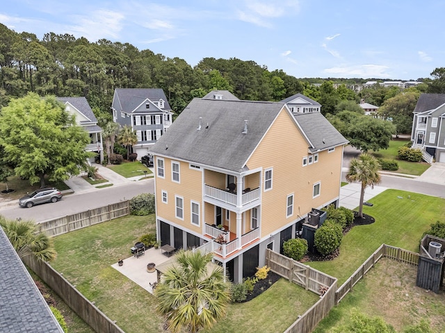 view from above of property