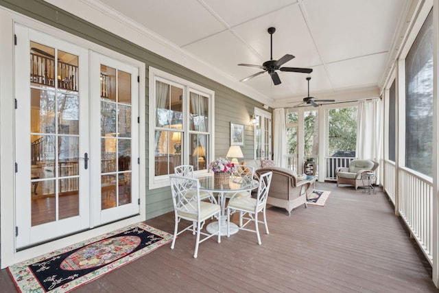 view of sunroom / solarium