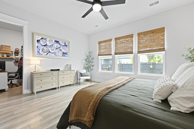 109 Medford St, Summerville, SC 29486 - bedroom with a desk, light wood finished floors, ceiling fan, and baseboards