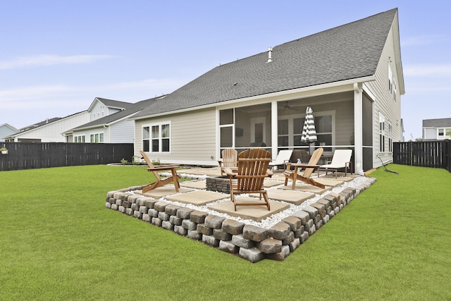 109 Medford St, Summerville, SC 29486 - rear view of property featuring a patio and a shingled roof