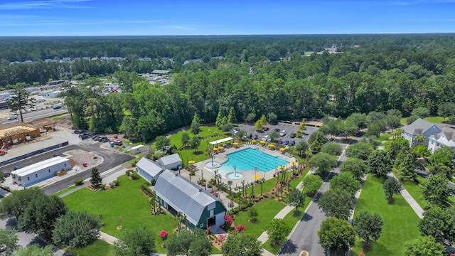 109 Medford St, Summerville, SC 29486 - aerial view of a pool area and a heavily wooded area