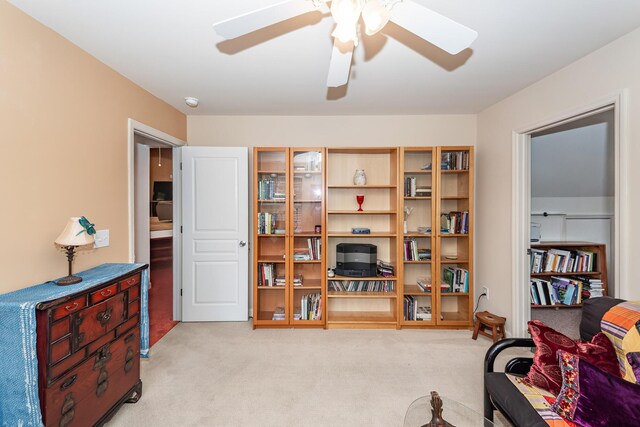 477 Commonwealth Rd, Mount Pleasant, SC 29466 - sitting room with light colored carpet and ceiling fan