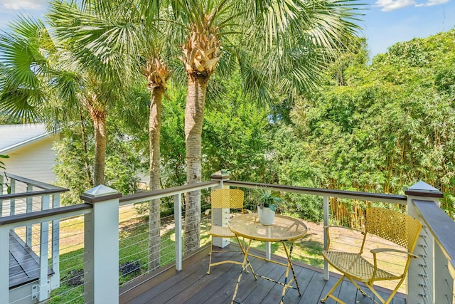 view of wooden deck