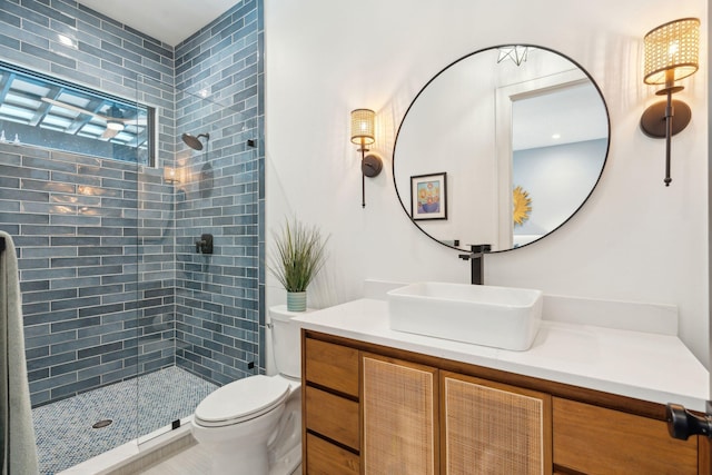 231 Bayview Dr, Mount Pleasant, SC 29464 - full bathroom featuring vanity, a tile shower, and toilet