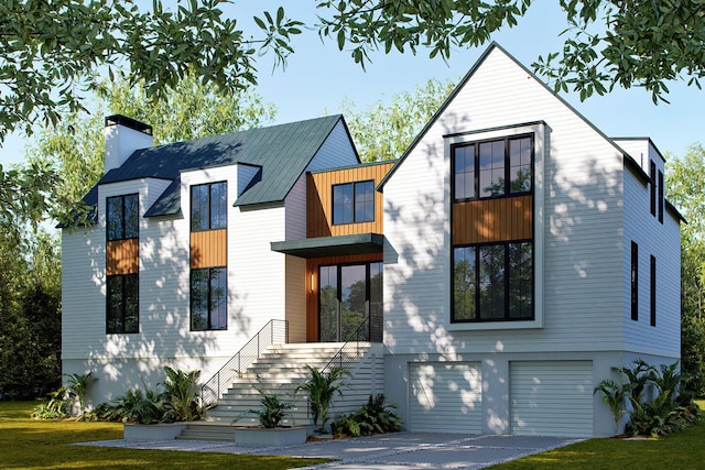 view of front facade featuring a garage