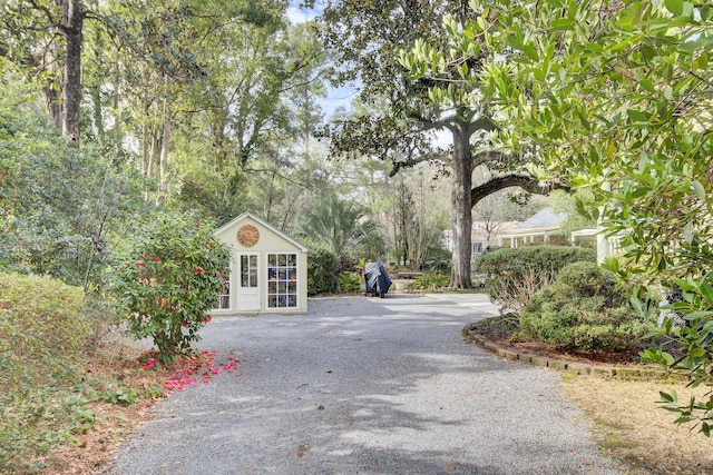 view of street with driveway