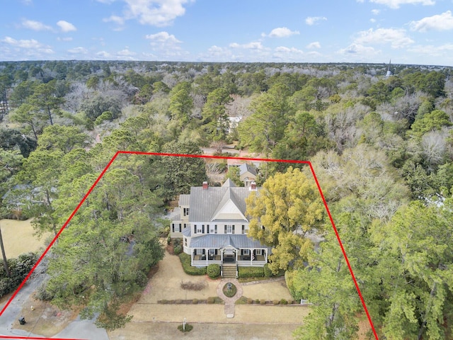 aerial view with a view of trees