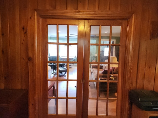 1216 Eastwood Ave, Hanahan, SC 29410 - doorway to outside with wooden walls and french doors