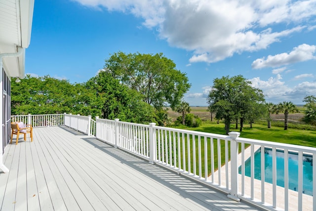 591 Island Walk E, Mount Pleasant, SC 29464 - deck with a lawn and an outdoor pool
