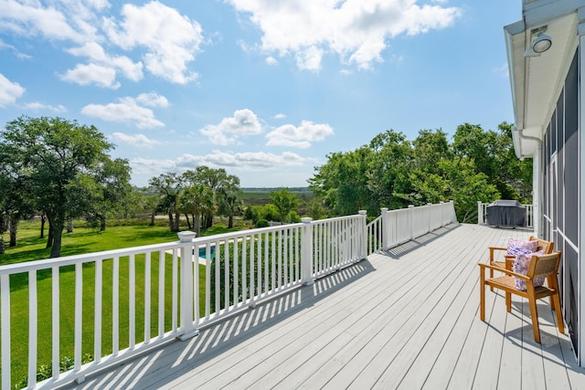 591 Island Walk E, Mount Pleasant, SC 29464 - deck featuring a lawn