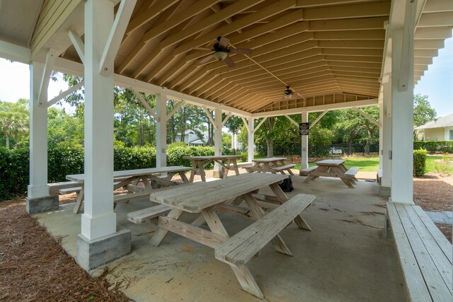 591 Island Walk E, Mount Pleasant, SC 29464 - view of patio / terrace featuring a ceiling fan and outdoor dining space