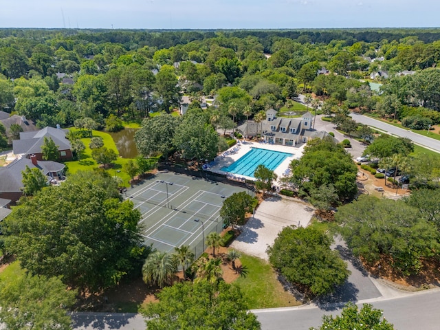 591 Island Walk E, Mount Pleasant, SC 29464 - bird's eye view of a pool