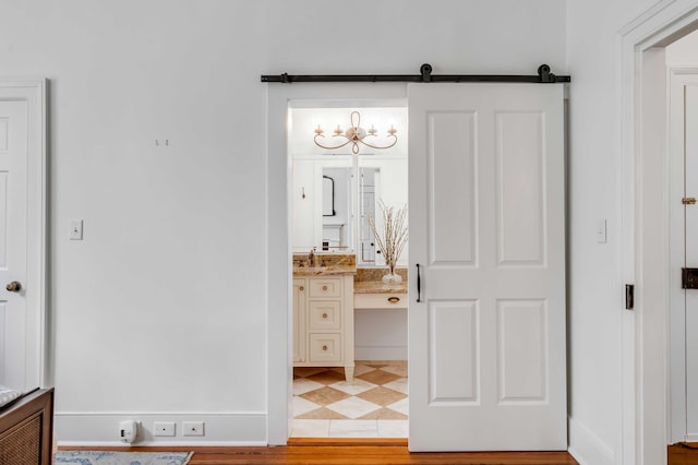 closet featuring a sink