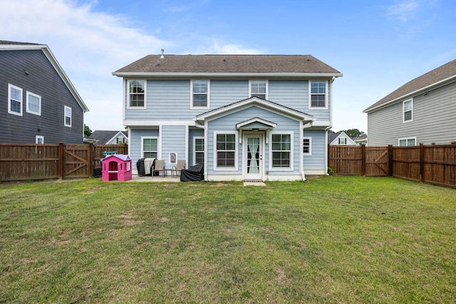 8402 Loggers Run, North Charleston, SC 29420 - rear view of house with a patio and a gate