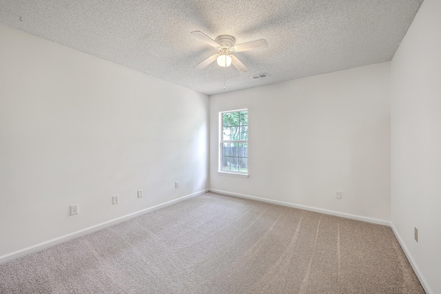 206 Barnwell St, Summerville, SC 29483 - carpeted spare room with a textured ceiling, ceiling fan, and baseboards