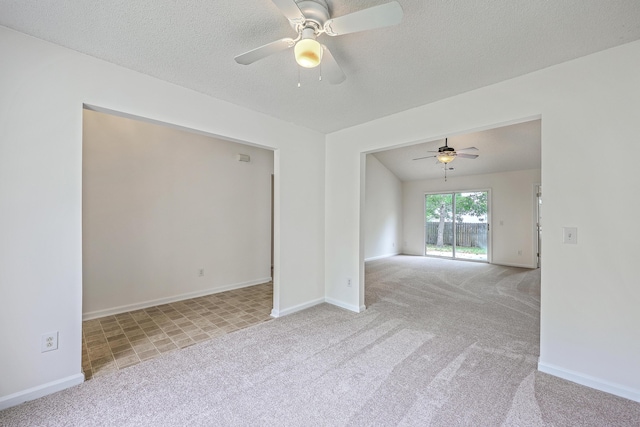206 Barnwell St, Summerville, SC 29483 - spare room with carpet flooring, ceiling fan, baseboards, and a textured ceiling