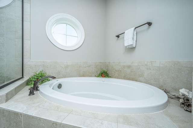 bathroom with a bath