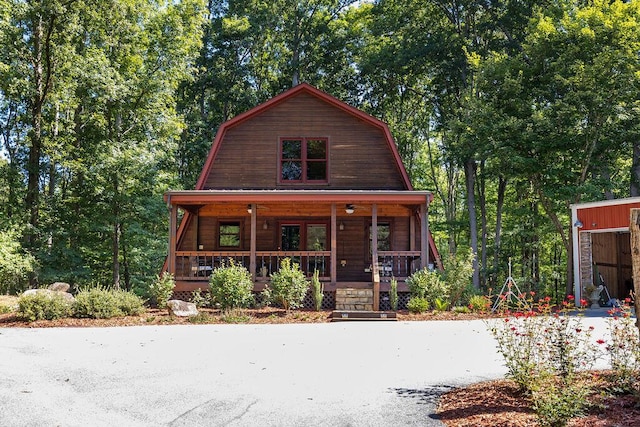 view of front of home with a porch