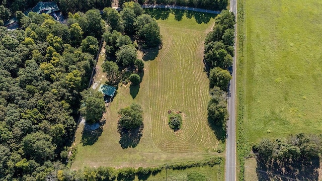 aerial view with a rural view