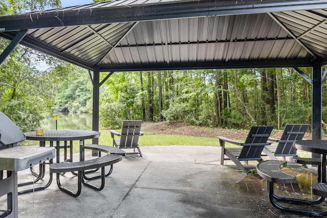 view of patio / terrace with a gazebo